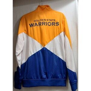 NBA UNK Golden State Warriors Full Zip Women's Yellow Blue Colorblock Jacket XL